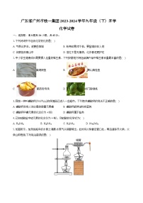 广东省广州市铁一教育集团2023-2024学年九年级下学期开学化学试卷