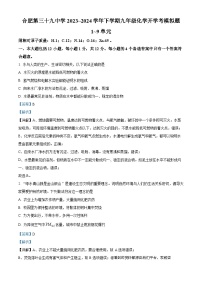 安徽省合肥市第三十九中学2023~2024学年九年级下学期化学开学考模拟题