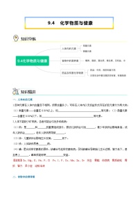 初中化学第九章 现代生活与化学9.4 化学物质与健康学案及答案