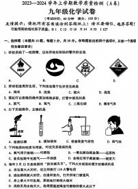 2023-2024学年漳州市初三年级化学一检试卷