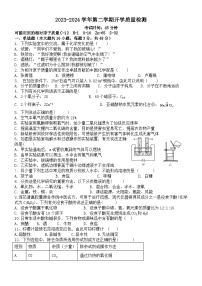 山东省禹城市李屯乡中学2023-2024学年九年级下学期开学检测化学试题