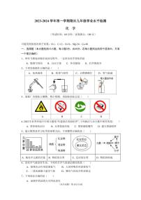 2024年肇庆市高腰市九年级上学期期末考试化学试题及答案