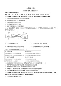 山东省潍坊市昌邑市2023-2024学年九年级下学期开学化学试题