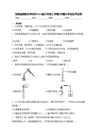 河南省南阳市邓州市2024届九年级上学期1月期末考试化学试卷(含答案)