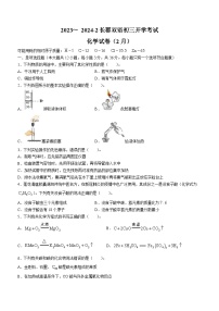 湖南省长沙市长郡双语实验中学2023-2024学年九年级下学期开学考试化学试题()