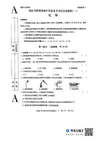 2024年陕西省铜川市第三中学初中学业水平考试九年级化学全真模拟（一）