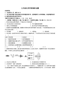 29，山东省菏泽市牡丹区第二十二初级中学2023-2024学年九年级下学期化学开学考试卷()