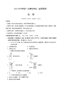 2024年初三中考第一次模拟考试试题：化学（全国通用）（考试版A4）