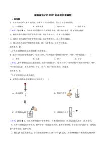 湖南省怀化市2023年中考化学试题（附真题解析）