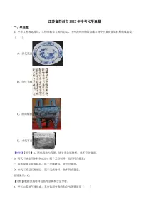 江苏省苏州市2023年中考化学试题（附真题解析）