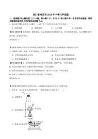 四川省南充市2023年中考化学试题（附真题解析）