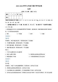 34，河南省周口市沈丘县沈丘县博士学校2023-2024学年九年级下学期开学化学试题