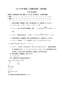 2024年初三中考第一次模拟考试试题：化学（徐州卷）（参考答案及评分标准）