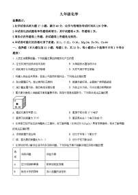 安徽省池州市贵池区2023-2024学年九年级下学期开学考试化学试题（原卷版+解析版）