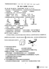 江苏省泰州市第二中学附属中学2023-2024学年九年级下学期3月月考化学试题