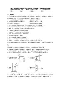 重庆市潼南区六校2024届九年级上学期第二次联考化学试卷(含答案)