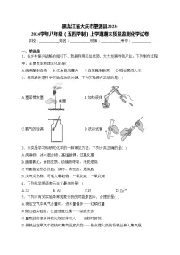 黑龙江省大庆市肇源县2023-2024学年八年级（五四学制）上学期期末质量监测化学试卷(含答案)