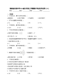 海南省农垦中学2024届九年级上学期期末考试化学试卷（B）(含答案)