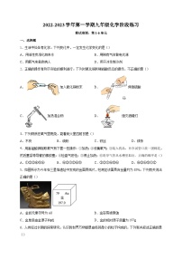 南通市2022-2023学年九年级上学期阶段练习化学试题（含答案解析）