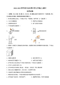 南通市崇川区启秀中学2022-2023学年九年级上学期期中化学试题（含答案解析）