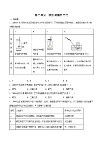 人教版第二单元 我们周围的空气课题1 空气练习