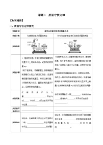 初中化学人教版九年级上册课题 1 质量守恒定律同步训练题