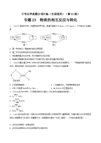 中考化学真题分项汇编(全国通用)(第03期)专题23物质的相互反应与转化(原卷版+解析)