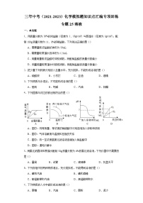 专题25 溶液-三年中考（2021-2023）化学模拟题知识点汇编专项训练