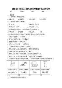 湖南省十三市州2024届九年级上学期期末考试化学试卷(含答案)