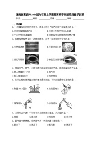 湖南省湘西州2024届九年级上学期期末教学质量检测化学试卷(含答案)