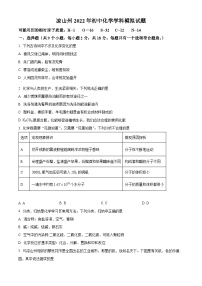 2022年四川省凉山州中考化学模拟试题（原卷版+解析版）