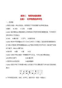 2023-2024 人教版化学 福建中考一轮复习 板块二　主题1　化学物质的多样性 专题练习