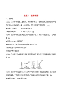 2023-2024 人教版化学 福建中考一轮复习 板块一　主题7　盐和化肥 专题练习