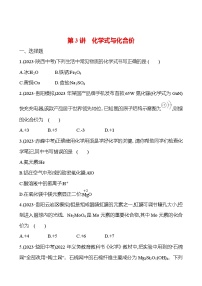 2023-2024 人教版化学 贵州中考一轮复习 板块二 第3讲　化学式与化合价 提高练习