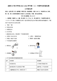 四川省成都市锦江区成都市第七中学育才学校九年级2023-2024学年上学期期中化学试题