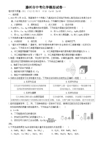 2024年山东省枣庄市滕州市中考模拟化学试卷1