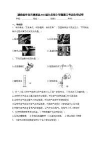 湖南省怀化市通道县2023届九年级上学期期末考试化学试卷(含答案)