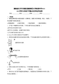 湖南省长沙市岳麓区湖南师范大学附属中学2022-2023学年九年级下学期4月月考化学试卷(含答案)