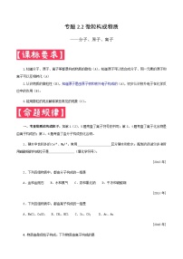 中考化学一轮复习考点提分练习专题2.2 微粒构成物质—分子、原子、离子（含答案）