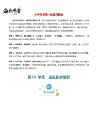 第1单元 走进化学世界（考点清单）（讲+练）-2024年 中考化学考点大串讲（人教版）