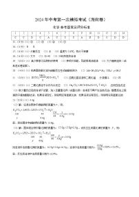 2024年中考第一次模拟考试题：化学（海南卷）（参考答案及评分标准）