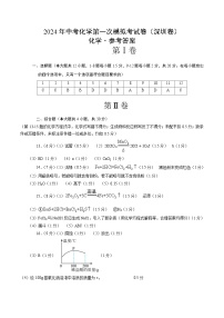 2024年中考第一次模拟考试题：化学（深圳卷）（参考答案及评分标准）