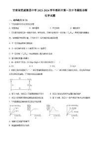 2024年甘肃省武威第四中学教研联片中考一模化学试题（原卷版+解析版）