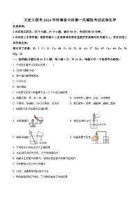 2024年河南省天宏大联考中考一模化学试卷（原卷版+解析版）