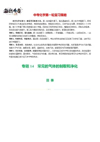 专题14 常见的气体的制取和净化（练习）-2024年中考化学一轮复习练习（全国通用）