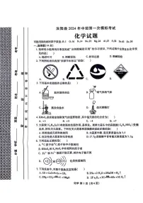2023-2024学年河南省洛阳市汝阳县九年级中考一模化学试卷及答案