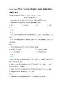 2023-2024学年辽宁省沈阳市浑南区九年级上学期化学期末试题及答案