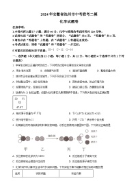 2024年安徽省池州市部分校中考联考二模化学试题（原卷版+解析版）