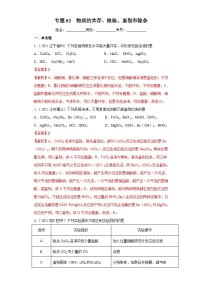 中考化学二轮复习讲练测（专项训练）专项02 物质的共存、检验、鉴别和除杂（含解析）