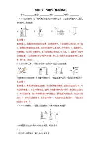 中考化学二轮复习讲练测（专项训练）专题10 气体的制取与净化（含解析）